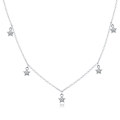 Summer Design Simple Sterling Silver Star Pendant Necklace